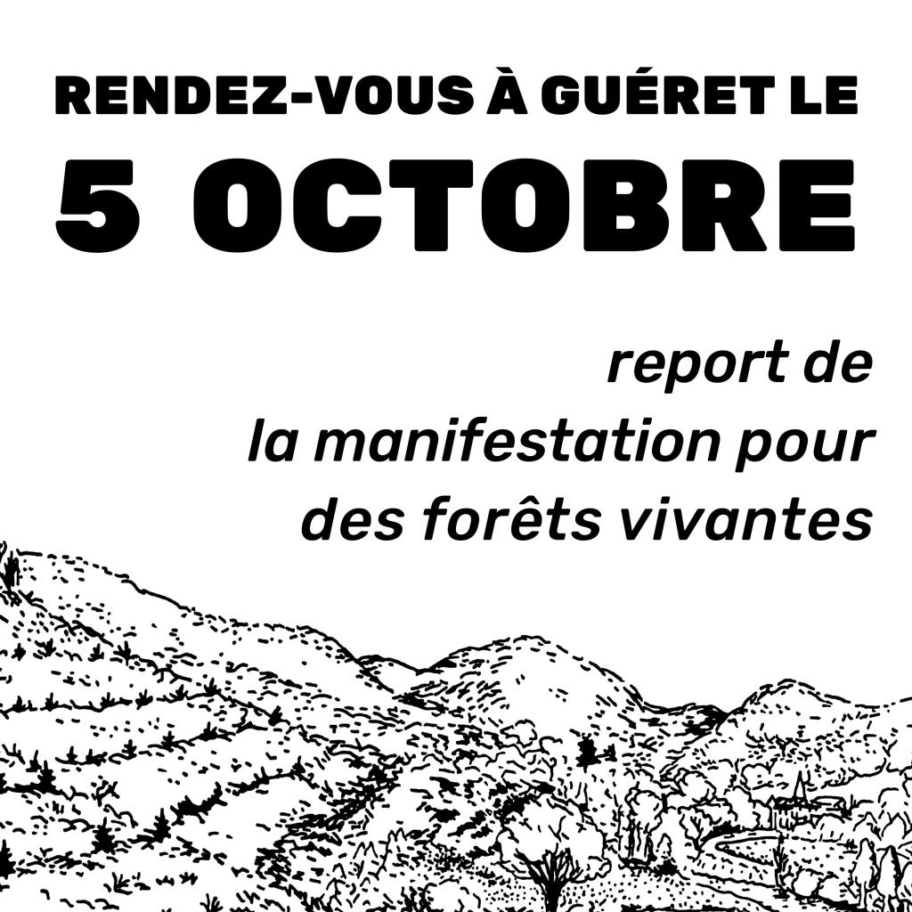 REPORT DE LA MANIFESTATION DU 30 JUIN POUR DES FORÊTS VIVANTES